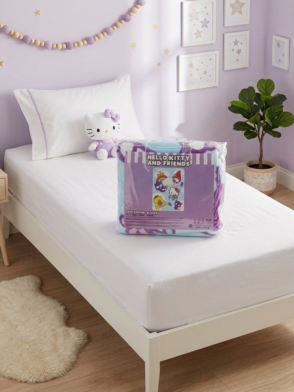 NWT Sanrio Hello Kitty and Friends Twin Raschel Blanket 60x80